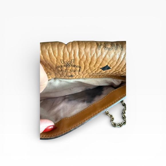 MCM Visetos Chain Crossbody Clutch Brown Monogram - Picture 5 of 11